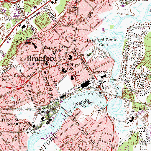 Topographic Map of Community House, CT