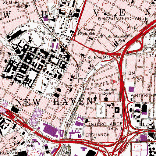 Topographic Map of Connecticut Childrens Museum, CT