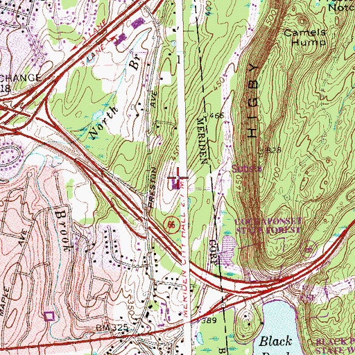 Topographic Map of Connecticut Police Academy, CT