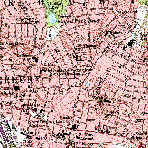 Topographic Map of Cooke Homestead (historical), CT