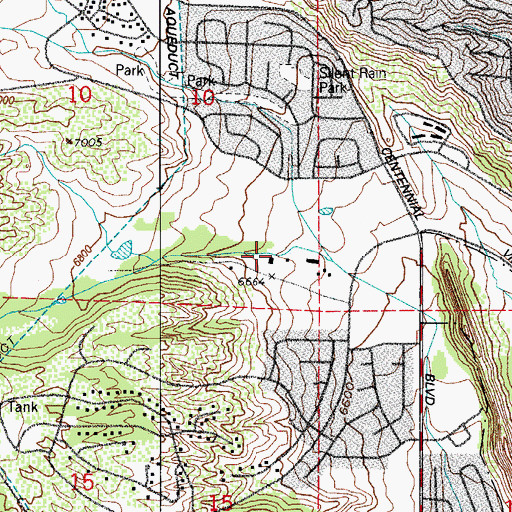 Topographic Map of Flying W Ranch, CO