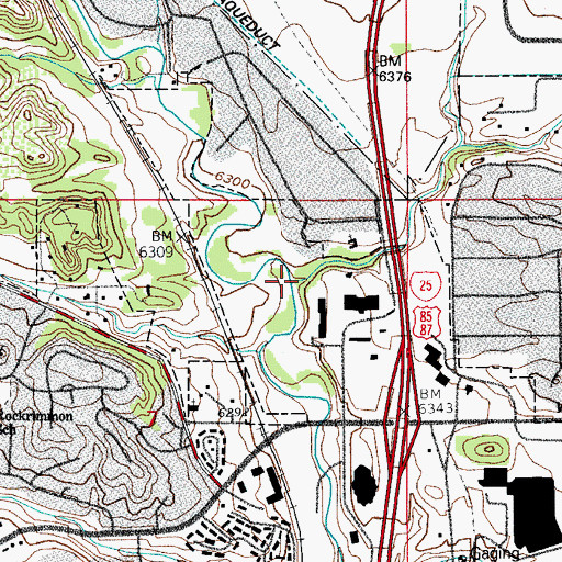 Topographic Map of Pine Creek, CO