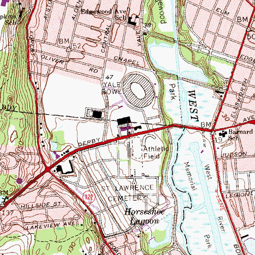 Topographic Map of Cullman Courts, CT