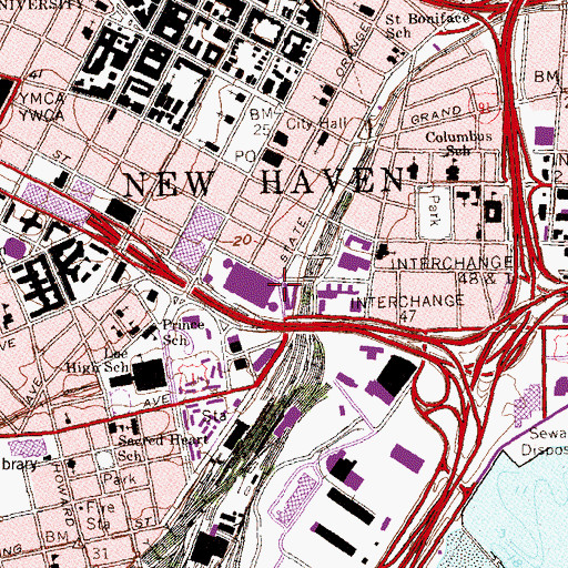 Topographic Map of Customhouse Square, CT