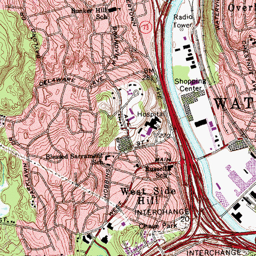 Topographic Map of Daughters of the Holy Spirit Church, CT