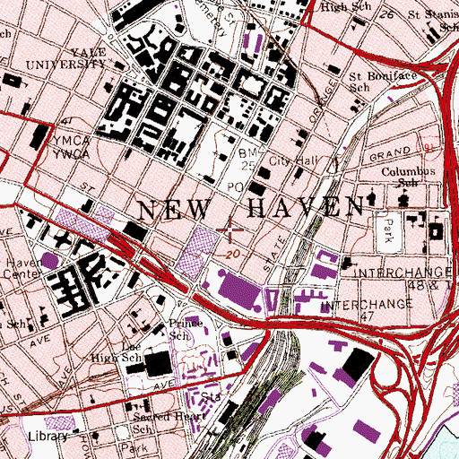 Topographic Map of Davenport Quarter (historical), CT