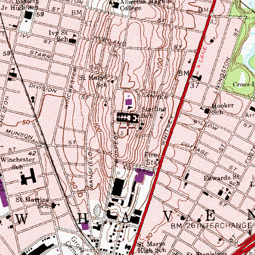 Topographic Map of Davies House, CT