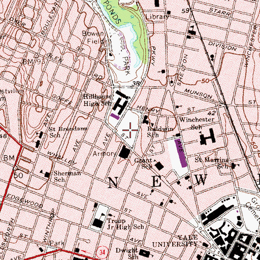 Topographic Map of De Gale Field, CT