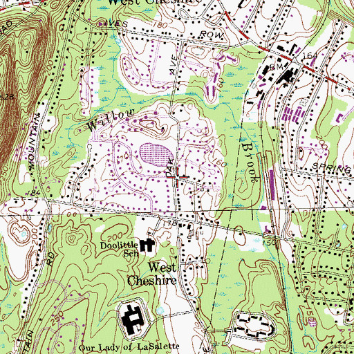 Topographic Map of Deaconwood, CT