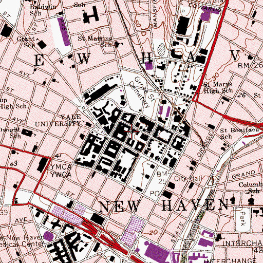 Topographic Map of Durfee Building, CT