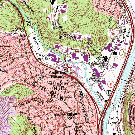 Topographic Map of Easter Seals Rehabilitation Center, CT