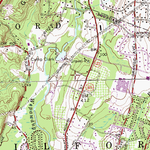 Topographic Map of Eisenhower Park, CT