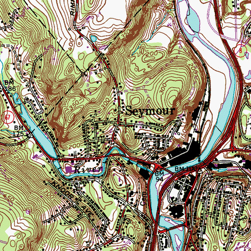 Topographic Map of Evangelical Baptist Church, CT