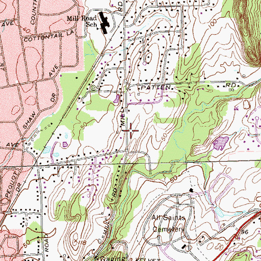 Topographic Map of Evangelical Baptist Church, CT