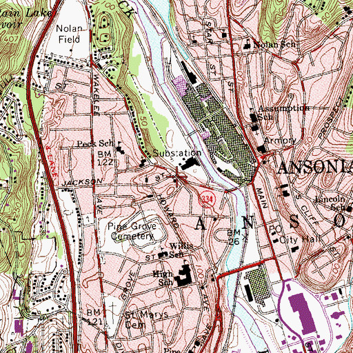 Topographic Map of Evangelical Baptist Church, CT