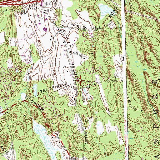 Topographic Map of Evangelical Free Church, CT