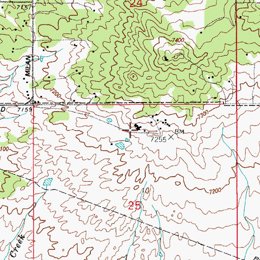 Topographic Map of Wolf Ranch, CO