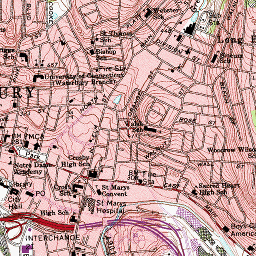 Topographic Map of Faith Temple Church of God, CT