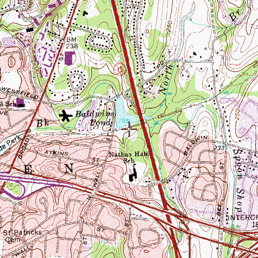 Topographic Map of Falcon Field, CT