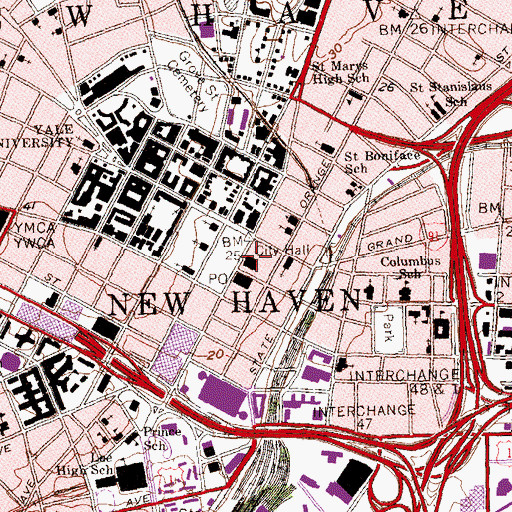 Topographic Map of Federal Building, CT