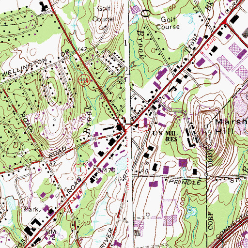 Topographic Map of Firelite Shopping Center, CT