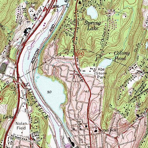 Topographic Map of First Baptist Church, CT