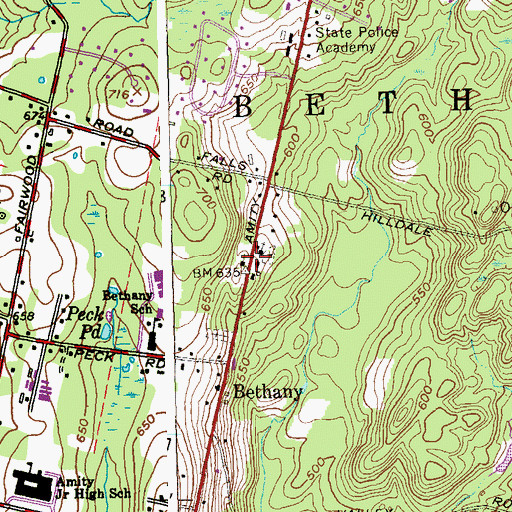 Topographic Map of First Church of Christ, CT