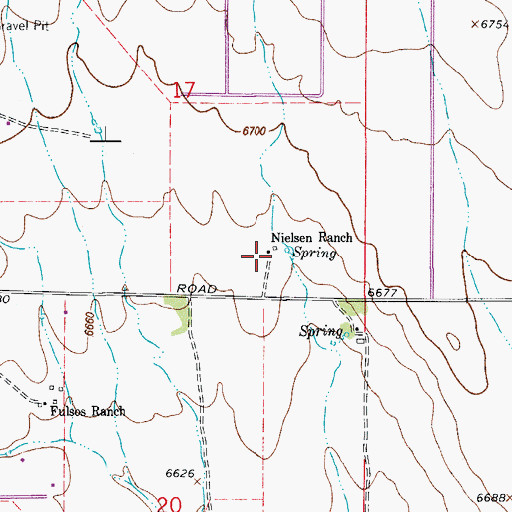 Topographic Map of Nielsen Ranch, CO