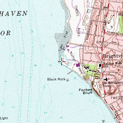 Topographic Map of Fort Hale Point, CT