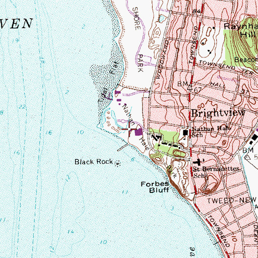 Topographic Map of Fort Nathan Hale (historical), CT