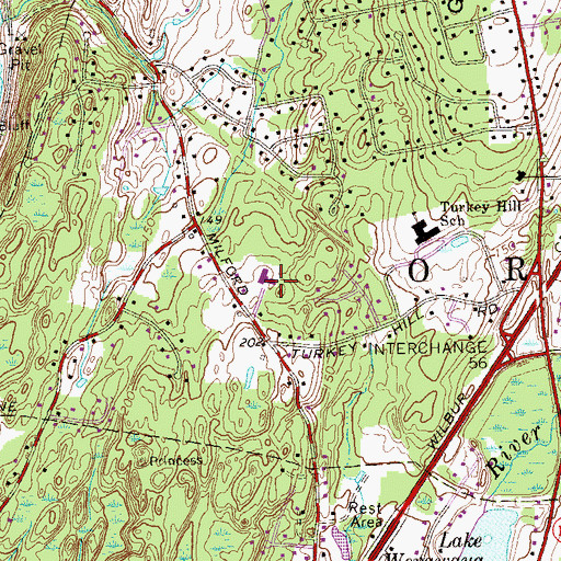 Topographic Map of Foundation School, CT