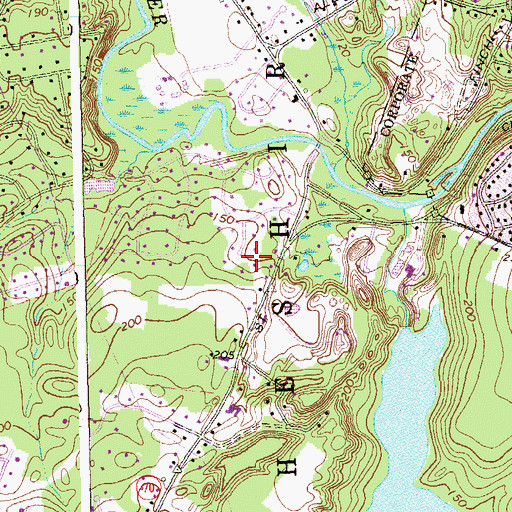 Topographic Map of Fox Hollow, CT