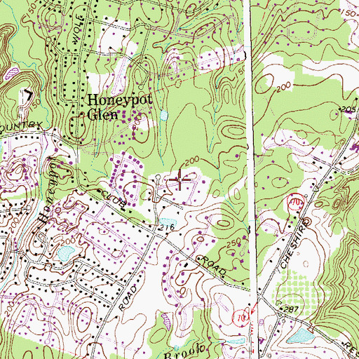 Topographic Map of Fox Hollow, CT