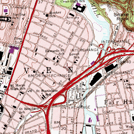 Topographic Map of Friendship Baptist Church, CT