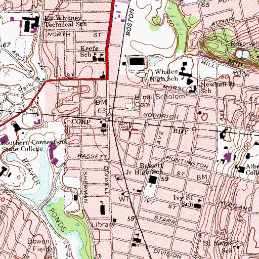 Topographic Map of Good Shepherd Holiness Church, CT