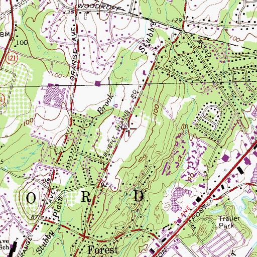 Topographic Map of Grace Baptist Church, CT