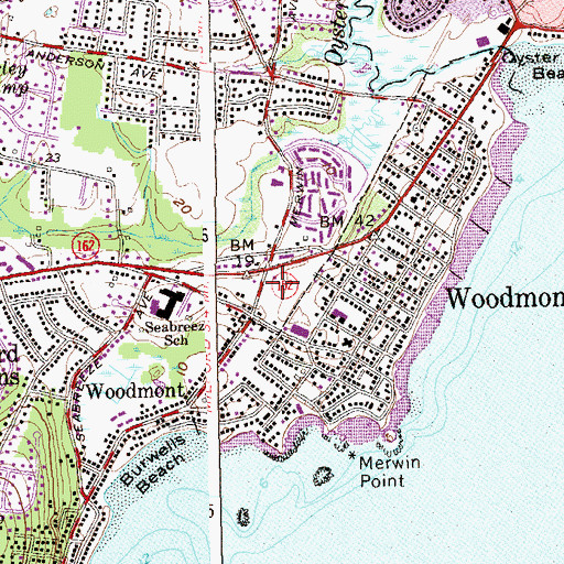 Topographic Map of Grancentral Plaza Shopping Center, CT