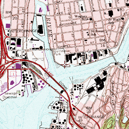 Topographic Map of Grape Vine Point, CT