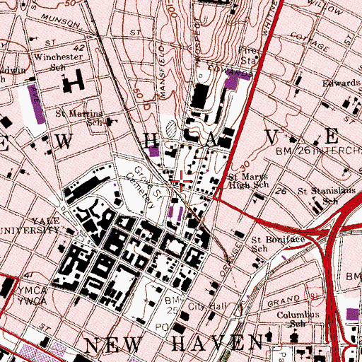 Topographic Map of Greeley Forestry Laboratory, CT