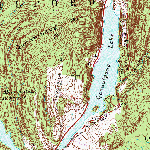Topographic Map of Guilford Town Park, CT