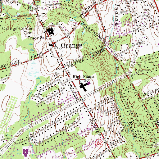 Topographic Map of High Plains Community Center, CT
