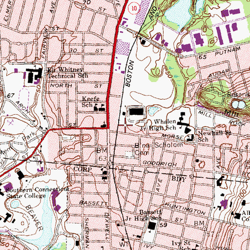 Topographic Map of Highwood (historical), CT