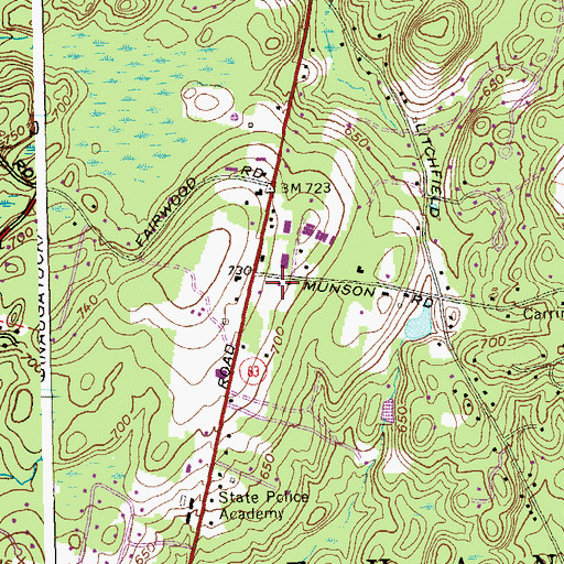 Topographic Map of Hope Memorial Field, CT