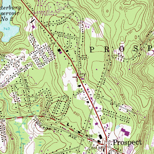 Topographic Map of Hotchkiss Field, CT
