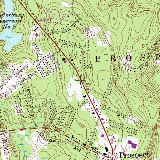Topographic Map of Hotchkiss House, CT