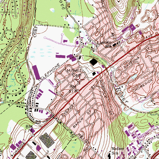 Topographic Map of House of Jacob Church, CT