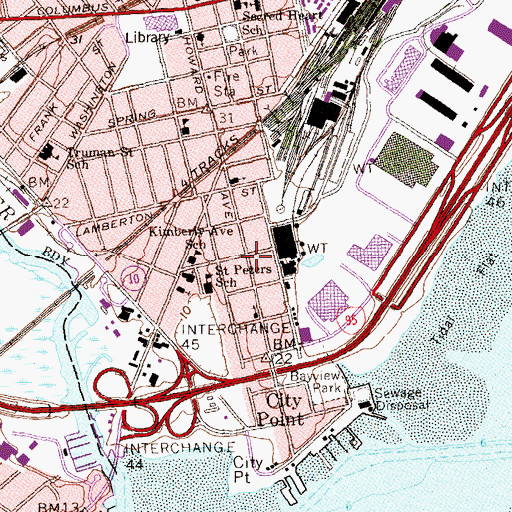 Topographic Map of Howard Avenue Historic District, CT
