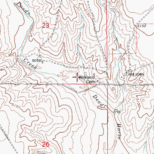 Topographic Map of Pond Creek, CO
