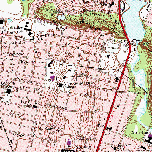 Topographic Map of Human Relations Area File Library, CT