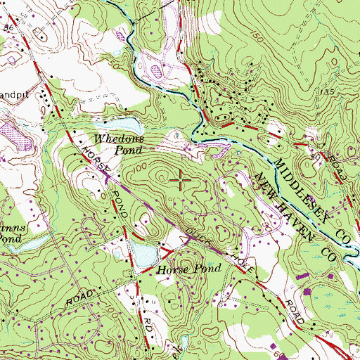 Topographic Map of Huzzle Guzzle Hill, CT